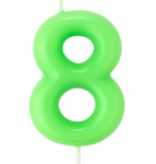 Candle Number "8" - Green