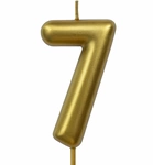 Birthday candle number "7" - color champagne