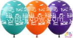 Printed rubber balloons Transport (10 pcs.)