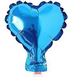 Foil Heart Blue 12.5cm. (10 pcs.)