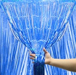Holo Blue Decorative Curtain 100x200cm