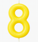 Candle Number "8" - Yellow
