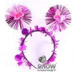 Plastic Headband Raspberry Butterflies