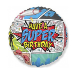 Happy Birthday 18" (45cm) foil balloon, FLEXMETAL™