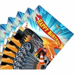 Paper birthday napkins with hot rod racing car motif 20 pcs.