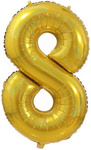 Foil Balloon Number "8" Gold Brocade( 100cm.)