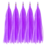 Tail for balloons Purple, Tassel (5pcs)