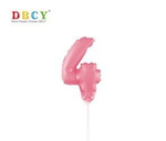 Number balloon on a stick "4" 