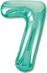 Foil Balloon Number "7" Turquoise (100cm.)
