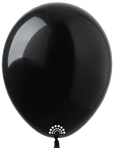 Premium Show Rubber Balloons 12", Black (077)