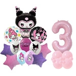 Set of 3 Kuromi Foil and Rubber Printed Balloons