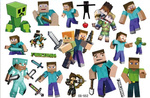 Tattoos for Kids Game, Minecraft, Pixels (1 pc)