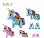 Unicorn Standing Blue Foil Balloon