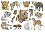 Tattoos for Kids Leopard, Tiger, Lion (1 pc)