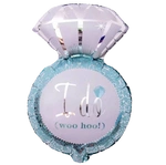 Foil Balloon Ring "I Do" Blue 