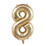 Foil Balloon Number "8" Champagne (100cm.)