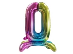 Foil Balloon Number "0" Rainbow Standing (80cm.)