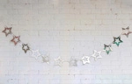 Silver Stars Paper Garland (1-pack.)