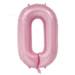 Foil Balloon Number "0" Bright Pink (100cm.)
