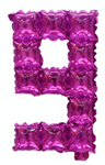 POP IT 9 Pink Foil Number (40cm) 