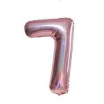 Foil Balloon Number "7" RoseGold Brocade (100cm.)