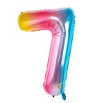 Foil Balloon Number "7" Rainbow (100cm.)