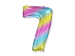 Foil Balloon Number "7" Flexmetal, Ombre (100cm.)