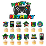 Birthday toppers for the gamer - "Game On!" (12+1)