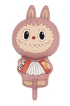 Pink Labubu foil balloon with accordion 41x77 cm.