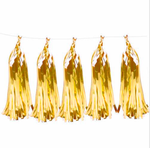 Tail for Balloons Gold, Tassel (5pcs)