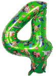 Foil Balloon Number "7" Spider Red/Blue (100cm.)