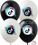 TIK TOK printed rubber balloons (10 pcs.)