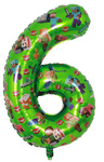 Foil Balloon Number "7" Spider Red/Blue (100cm.)