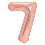 Foil Balloon Number "7" Pink Gold (100cm.)