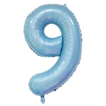 Foil Balloon Number "9" Blue (100cm.)