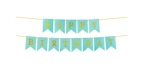 Happy Birthday Turquoise Paper Garland (1 pc.)