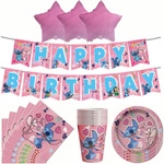 Lilo & Stitch Birthday Set - Pink Style Decorations (44 items)