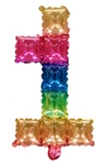 POP IT 1 Rainbow foil digit (40cm)
