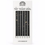 SHOW birthday candles - set of 6, black