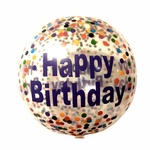 4D Happy Birthday foil balloon (45cm)