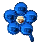 Mini Blue Flower Foil Balloon