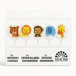 Birthday candles "Safari animals" - set of 5 pcs.