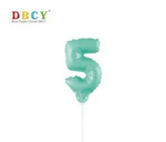 Number balloon on a stick "5" 