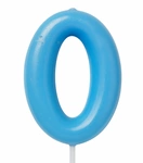 Candle Numeral "0" - Blue
