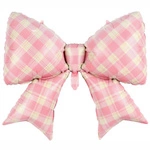 Foil Balloon Cocard - Pink in Check 98x74 cm.