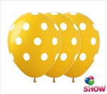 Dots printed rubber balloons (10 pcs.)