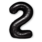 Foil Balloon Number "2" Black (100cm.)