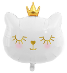 Foil Balloon White Cat (49cm*56cm)