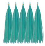 Tail for Balloons Turquoise, Tassel (5pcs)