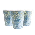 Paper Cups Blue Marble (10 pcs.)